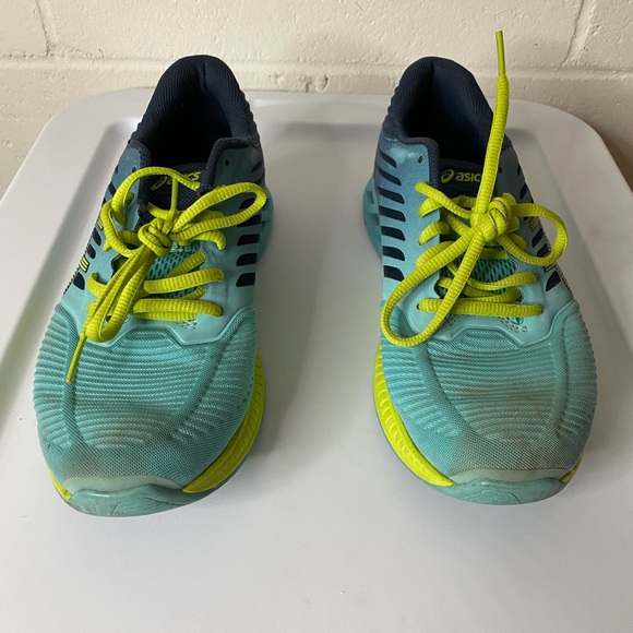 Asics Women’s FuseX Blue Yellow Running Shoes Size 7.5 - Picture 8 of 11